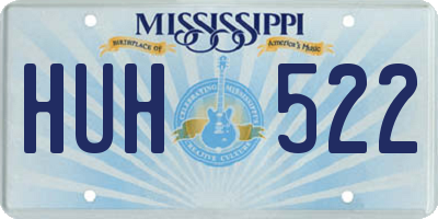 MS license plate HUH522