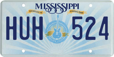MS license plate HUH524