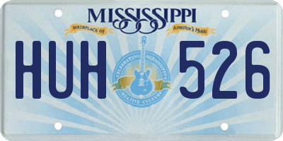 MS license plate HUH526