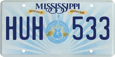 MS license plate HUH533
