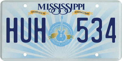 MS license plate HUH534