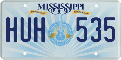 MS license plate HUH535