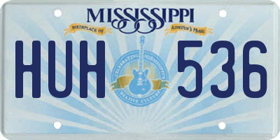 MS license plate HUH536