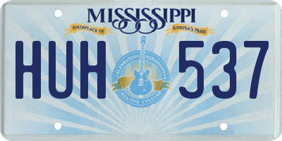MS license plate HUH537
