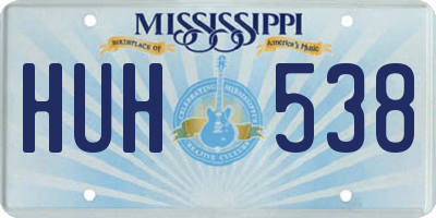 MS license plate HUH538