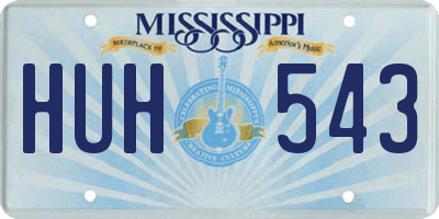 MS license plate HUH543