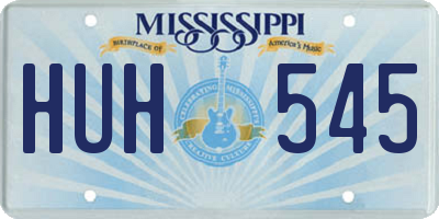 MS license plate HUH545