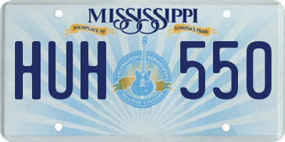 MS license plate HUH550