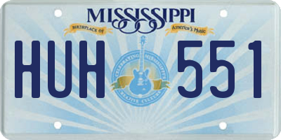 MS license plate HUH551