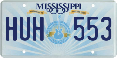 MS license plate HUH553