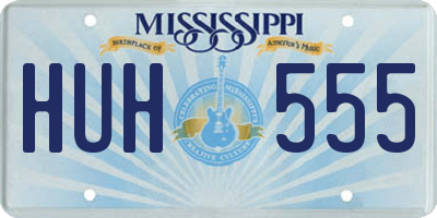 MS license plate HUH555