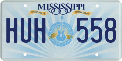 MS license plate HUH558