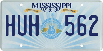 MS license plate HUH562