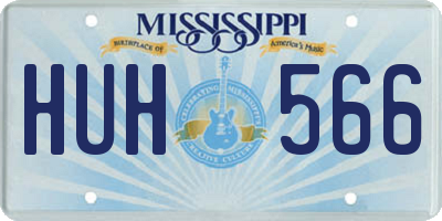 MS license plate HUH566