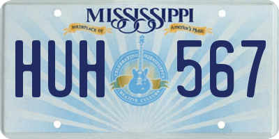 MS license plate HUH567