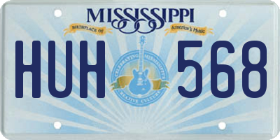 MS license plate HUH568