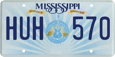 MS license plate HUH570