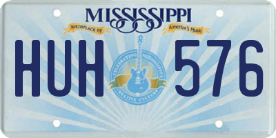 MS license plate HUH576