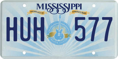 MS license plate HUH577