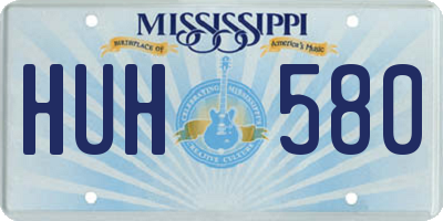 MS license plate HUH580