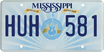MS license plate HUH581