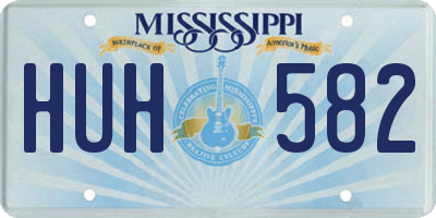 MS license plate HUH582