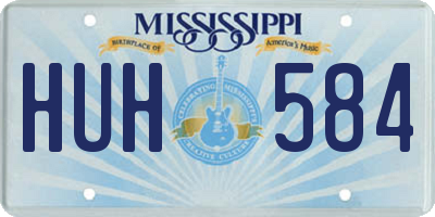 MS license plate HUH584