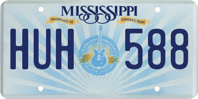 MS license plate HUH588