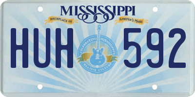 MS license plate HUH592