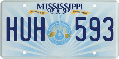 MS license plate HUH593