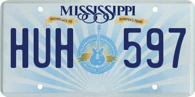 MS license plate HUH597