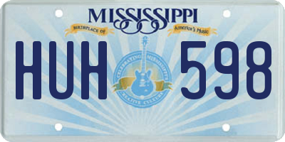 MS license plate HUH598