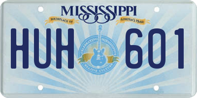 MS license plate HUH601