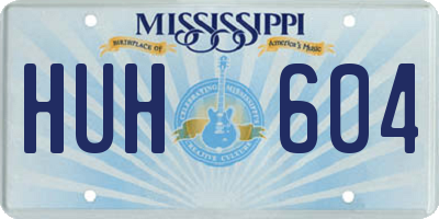 MS license plate HUH604