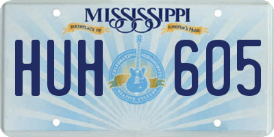 MS license plate HUH605