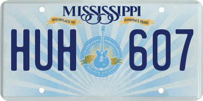 MS license plate HUH607