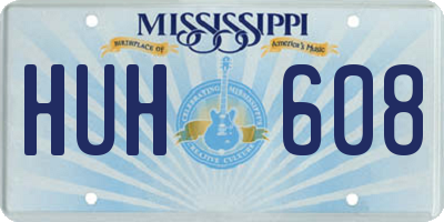 MS license plate HUH608
