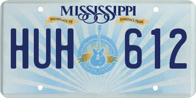 MS license plate HUH612