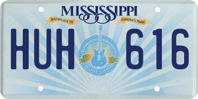 MS license plate HUH616