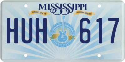 MS license plate HUH617