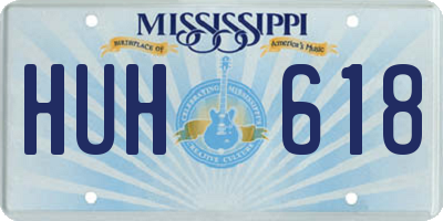 MS license plate HUH618