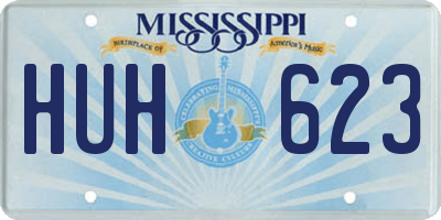 MS license plate HUH623
