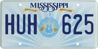 MS license plate HUH625