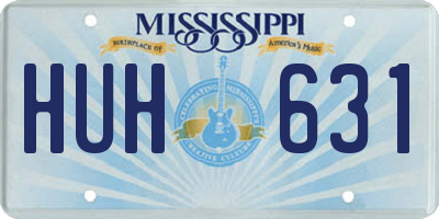MS license plate HUH631