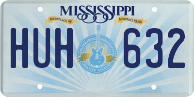 MS license plate HUH632