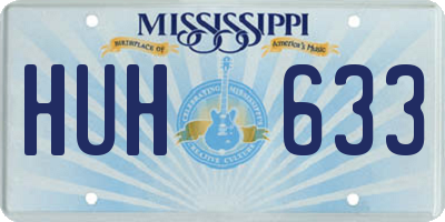MS license plate HUH633