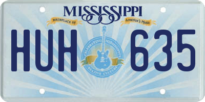 MS license plate HUH635