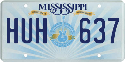 MS license plate HUH637
