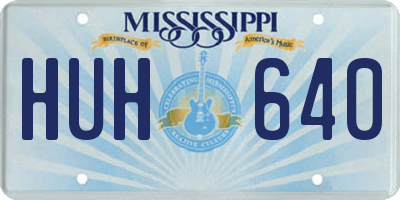 MS license plate HUH640