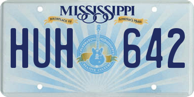 MS license plate HUH642